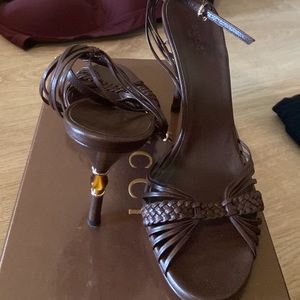 Gucci heels with bamboo stiletto